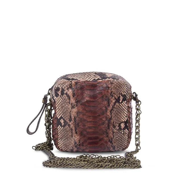 sendra-boots-506-python-fantas-a-piedra-handtasche-aus-pythonleder-in-braun-schw image 1