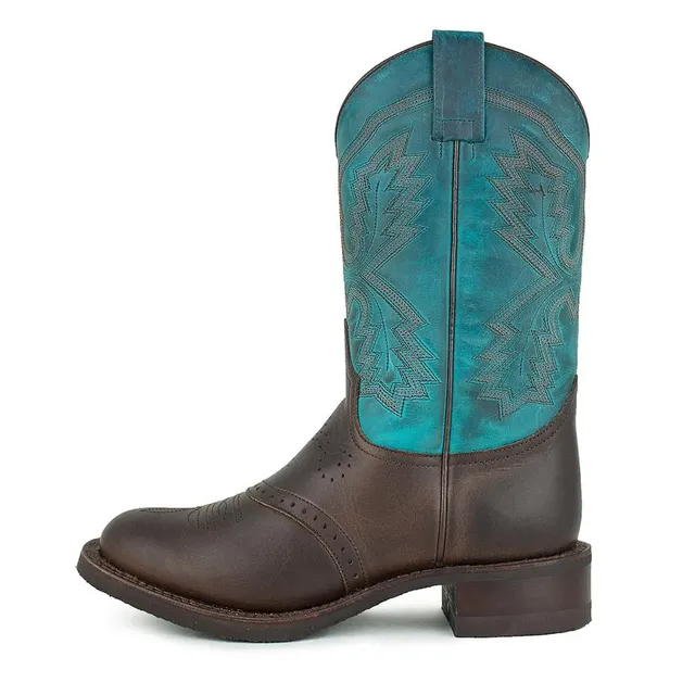 sendra-boots-5357-palm-chocolate-turquesa-damen-western-stiefel image 1