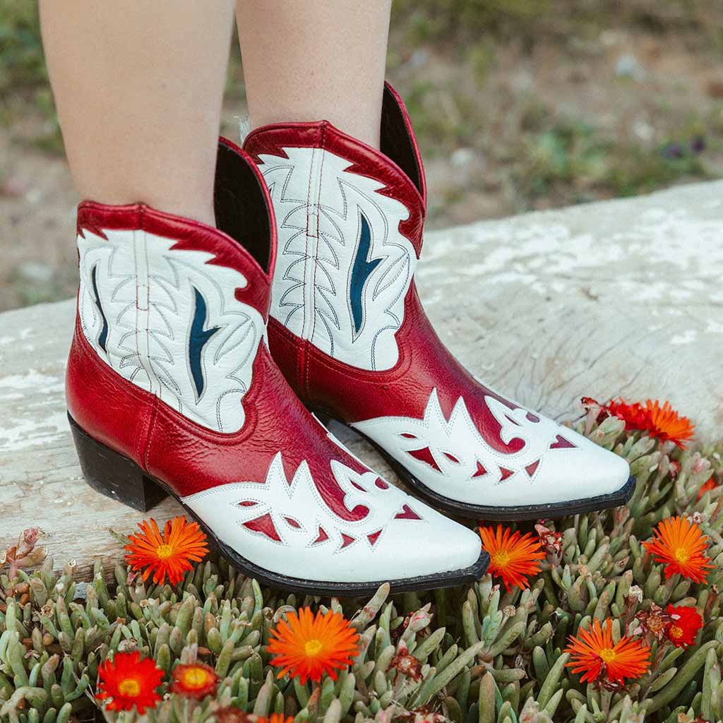 sendra-boots-17159-gene-chap-berry-bush-cowboy-stiefel-damen-rot-mit-wei-gr-ner- image 7