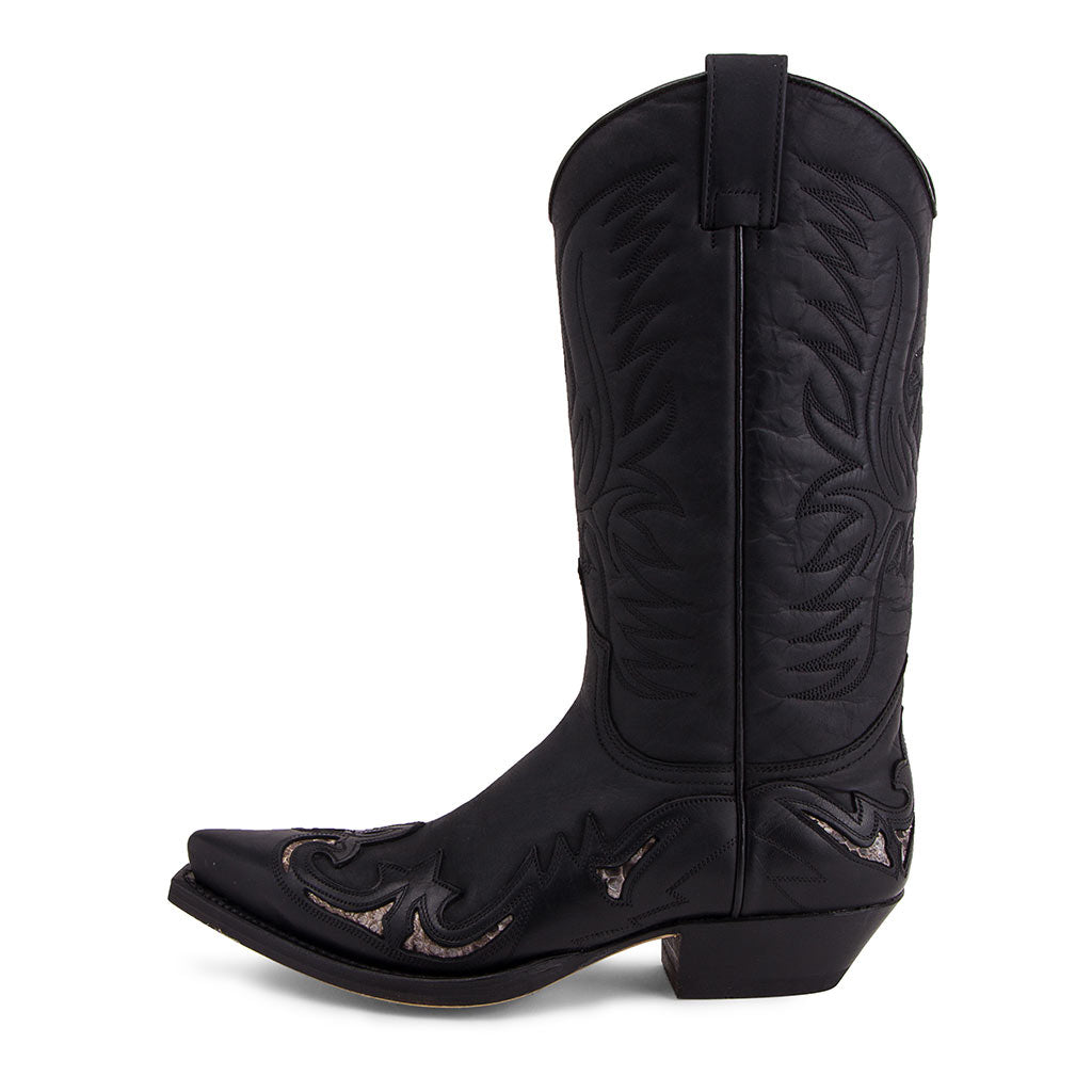 sendra-boots-3242-cuervo-pull-oil-negro-exotic-cowboystiefel image 1