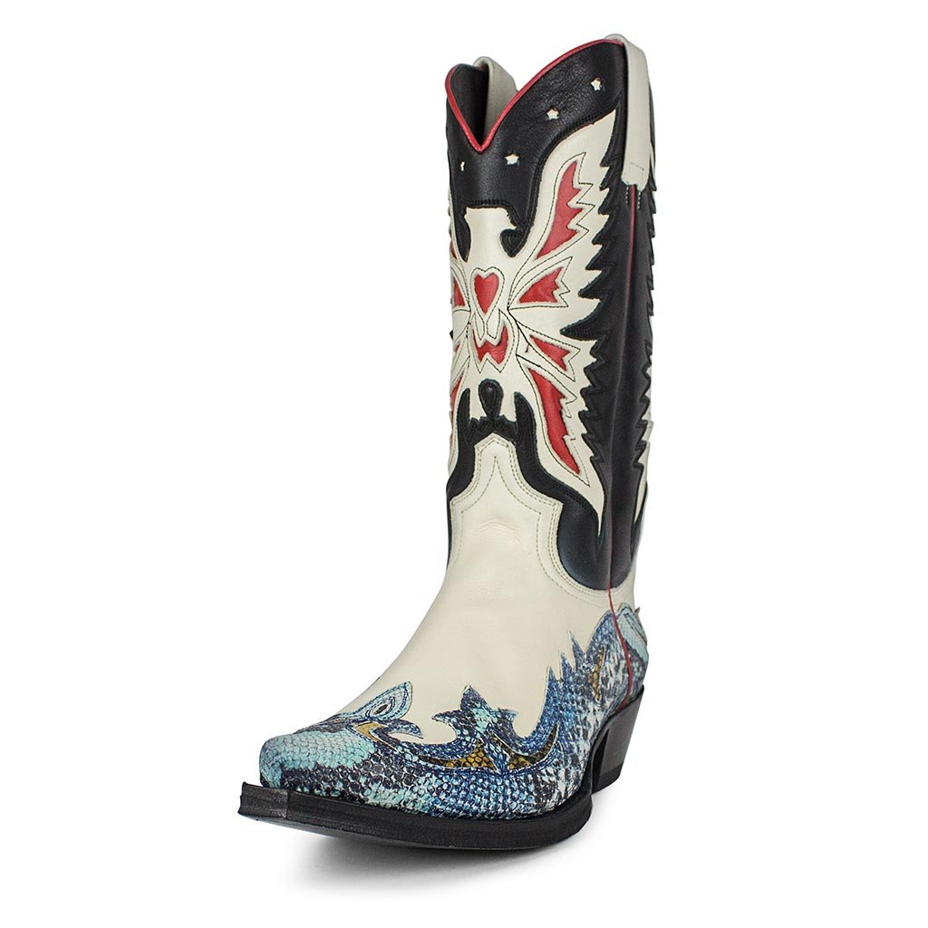 sendra-boots-17607p-cuervo-westernstiefel-salvaje-avorio-negro image 2