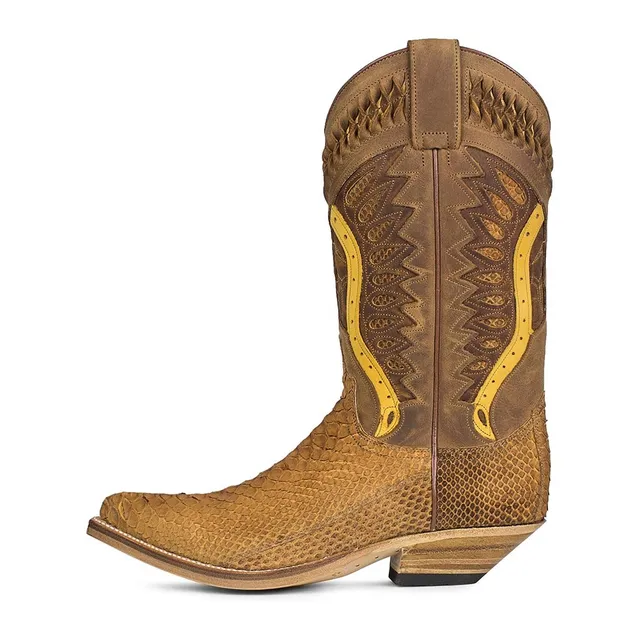 sendra-boots-3588p-pico-piton-nobuk-oro-exotic-cowboy-stiefel image 1