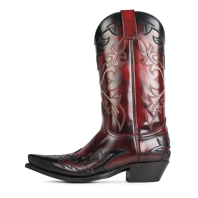 sendra-boots-9669-cuervo-flora-rojo-dirty-cowboy-stiefel image 1