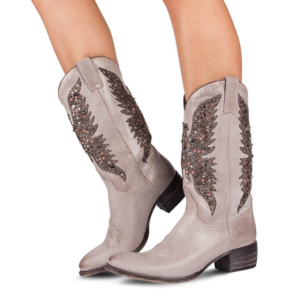 sendra-boots-8987-sara-sabia-taupe-cowboy-stiefel-grau-mit-nieten image 4
