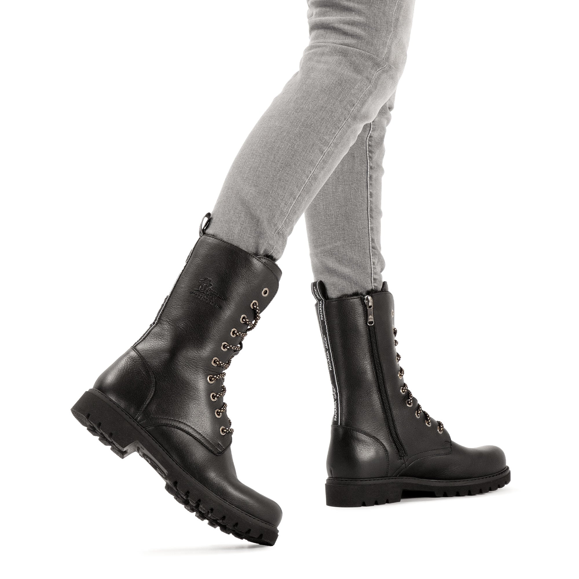 panama-jack-fiorela-b1-napa-negro-damenstiefel-flach-wasserdicht-schwarz image 2
