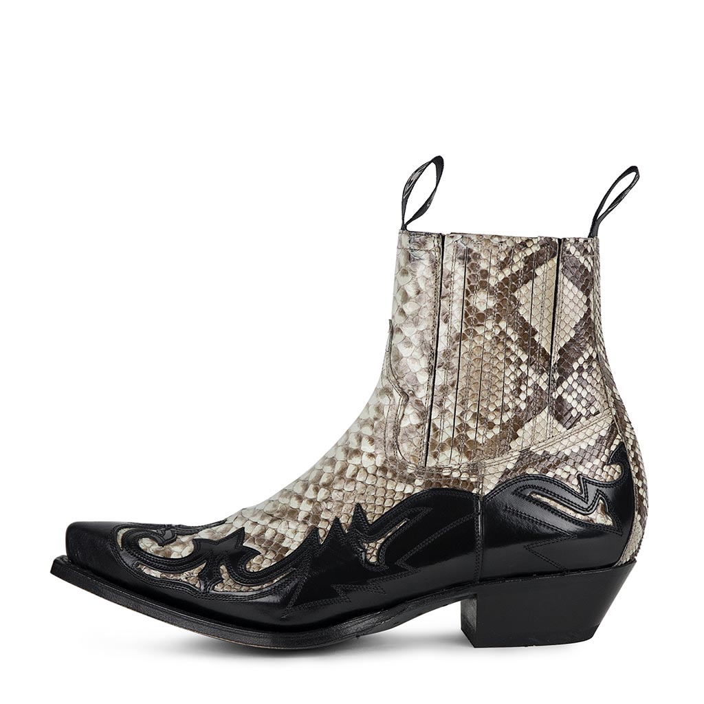 sendra-boots-4660p-cuervo-piton-exotic-stiefelette-natur image 1