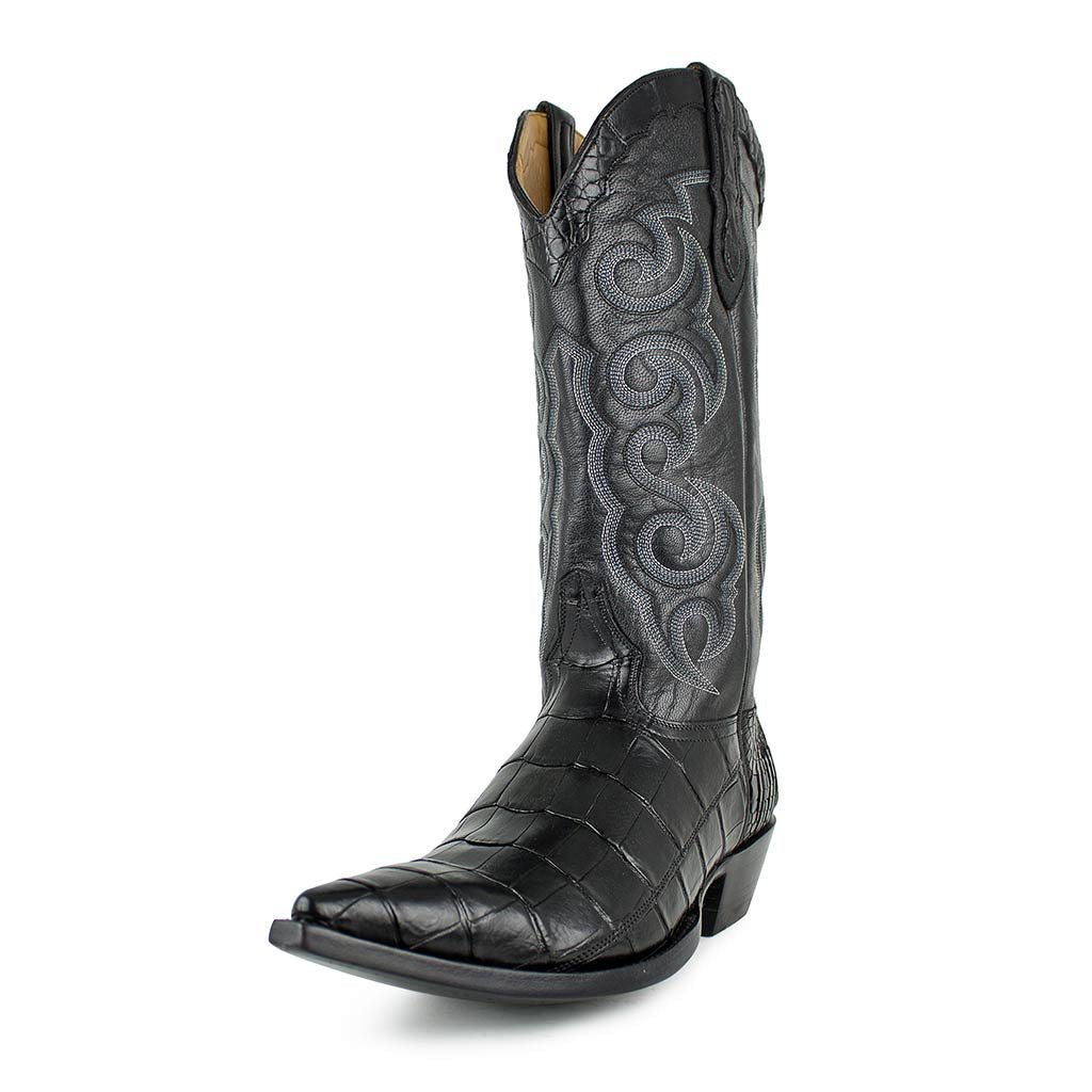 sendra-boots-texas-cocodrilo-belly-negro-exotic-stiefel image 2