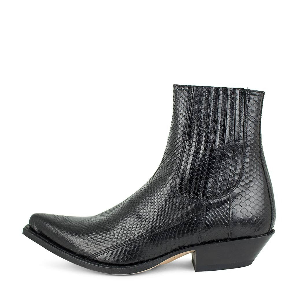 sendra-boots-1692-pico-piton-chelsea-boots-schwarz-glanz-python image 1