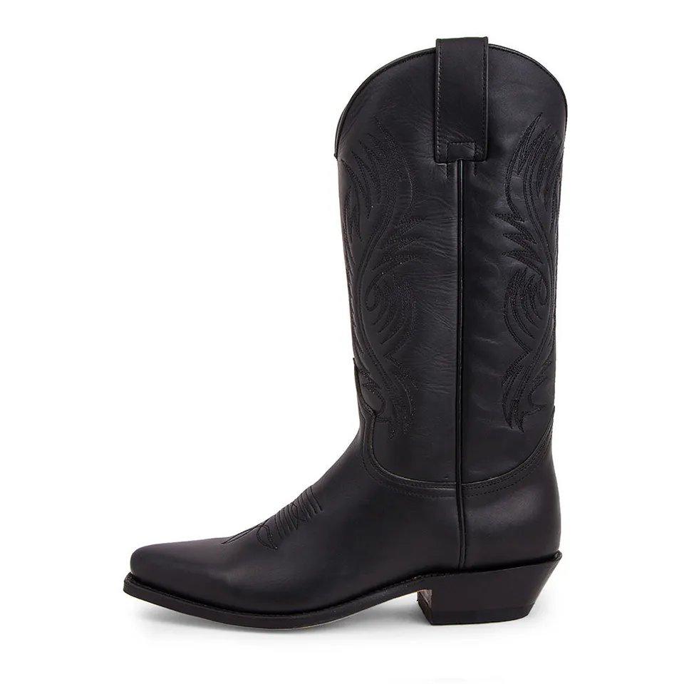 sendra-boots-2605-red-pull-oil-negro-cowboy-boots-schwarz image 1