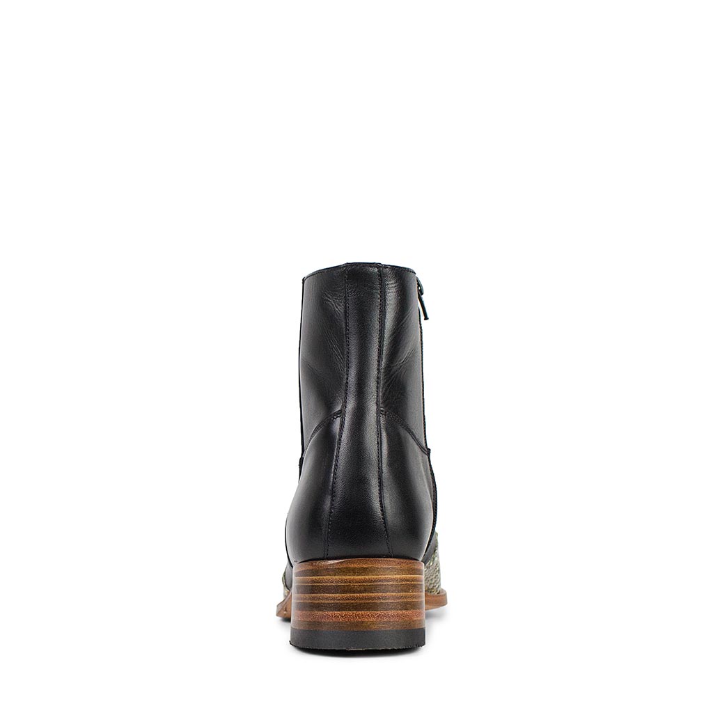 sendra-boots-5701p-piton-barriga-natural-nappa-schwarz-exotic-stiefelette image 4