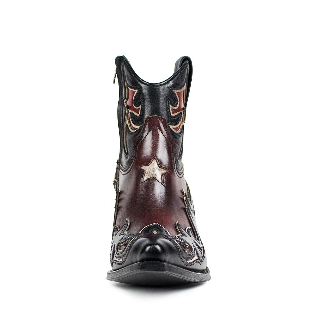 sendra-boots-17134-lula-flora-damen-bot-n-rot-schwarz-mit-7-5-cm-absatz image 3