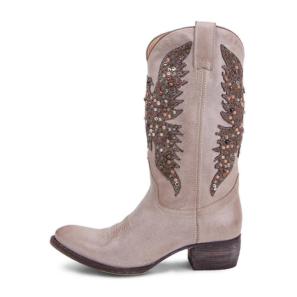 sendra-boots-8987-sara-sabia-taupe-cowboy-stiefel-grau-mit-nieten image 1