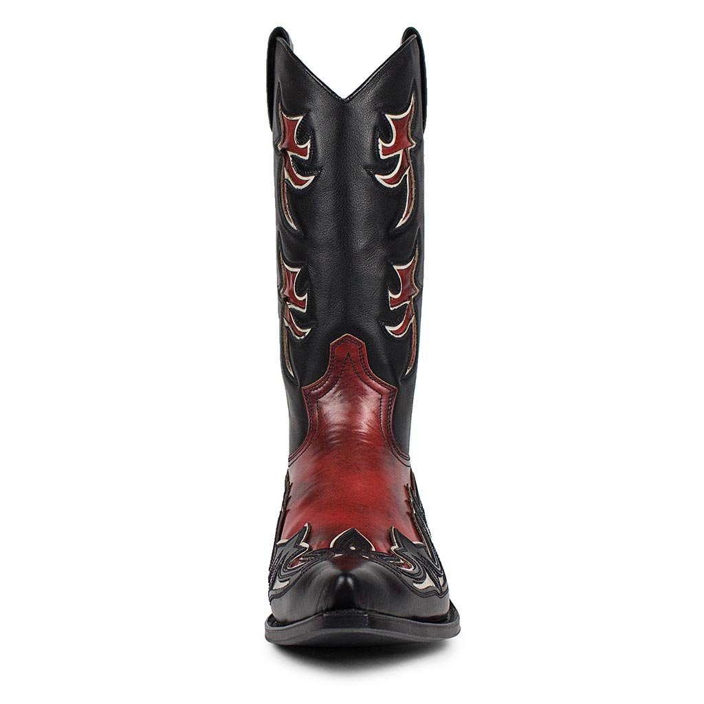 sendra-boots-17203-cuervo-herren-cowboystiefel-rot-schwarz image 3