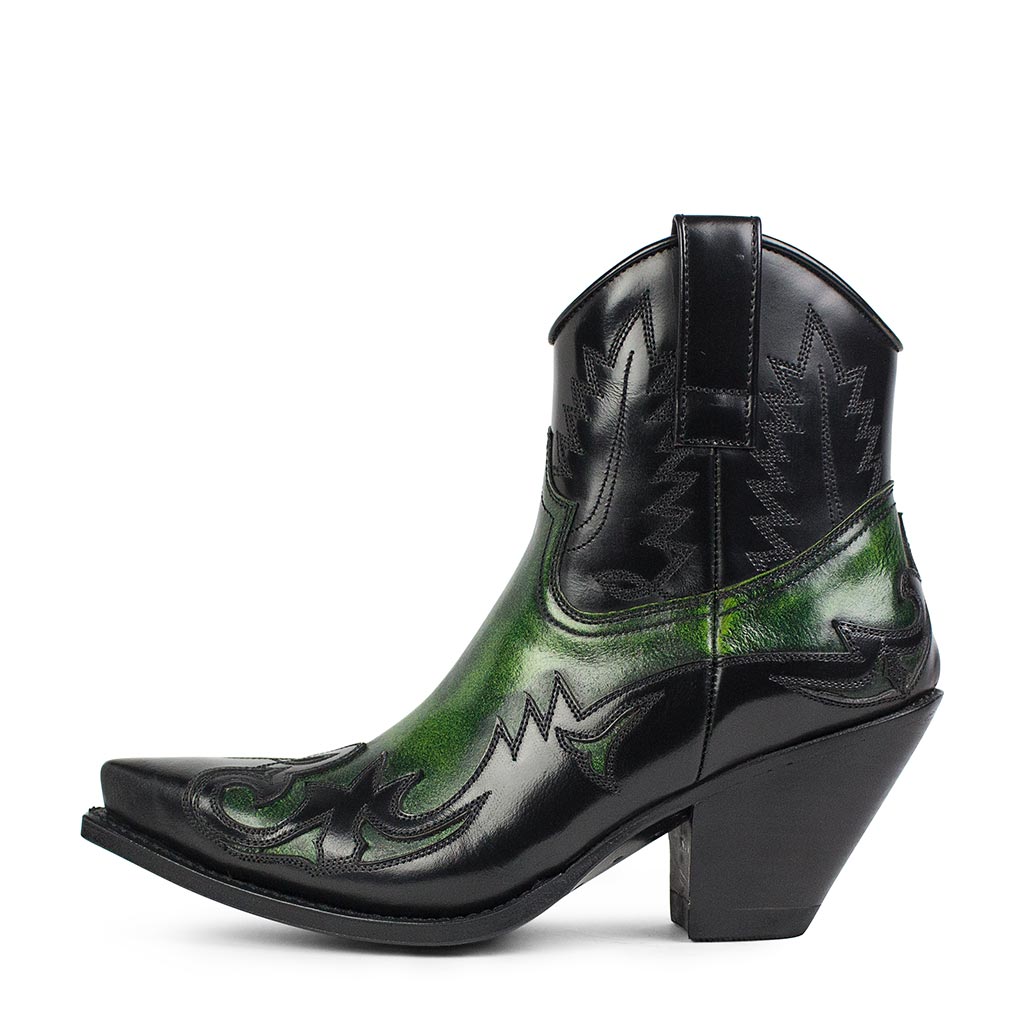 sendra-boots-16695-gorca-denver-verde-flora-negro-stiefelette image 1