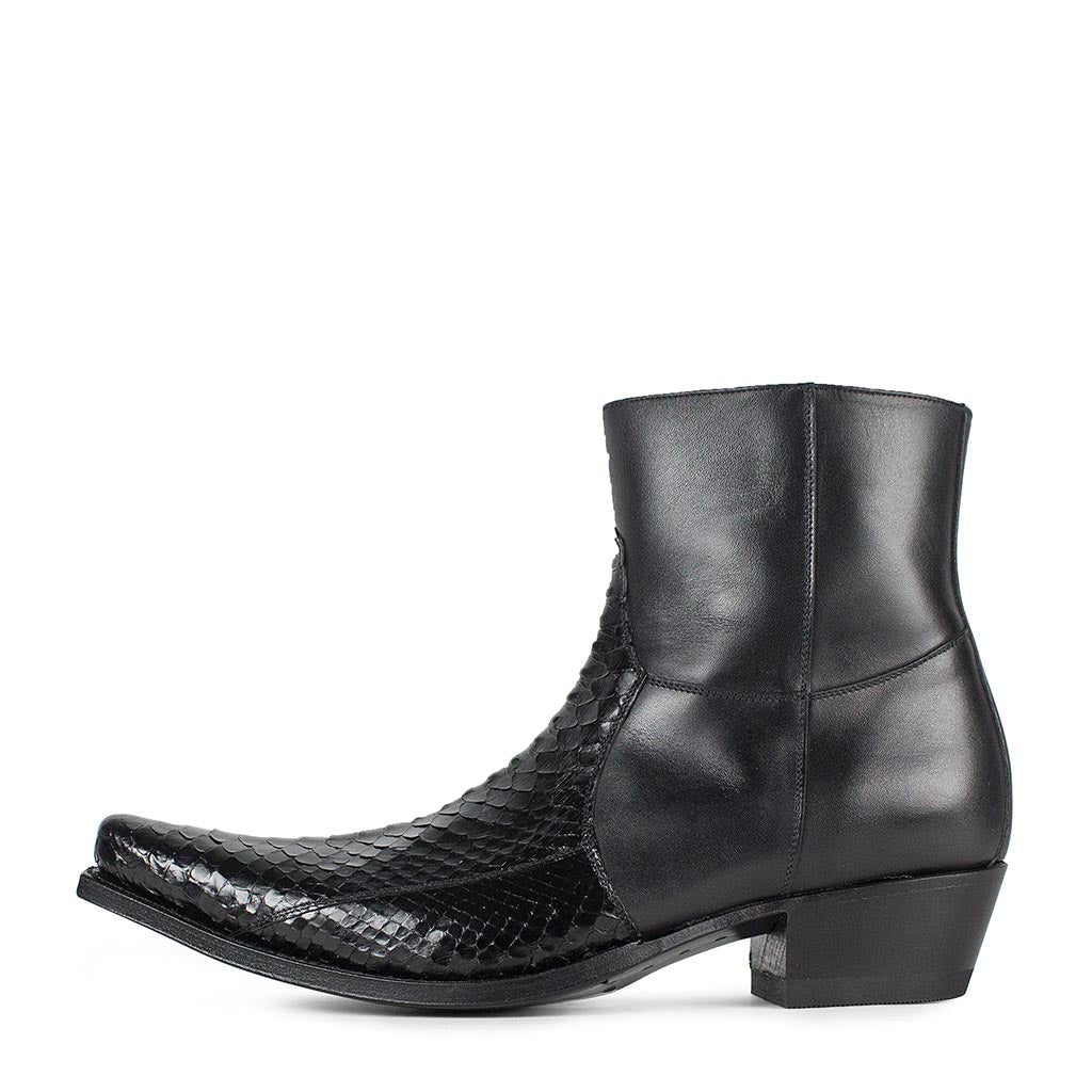 sendra-boots-s0083-4701-mittel-python-schwarz-exotic-stiefel-herren image 1