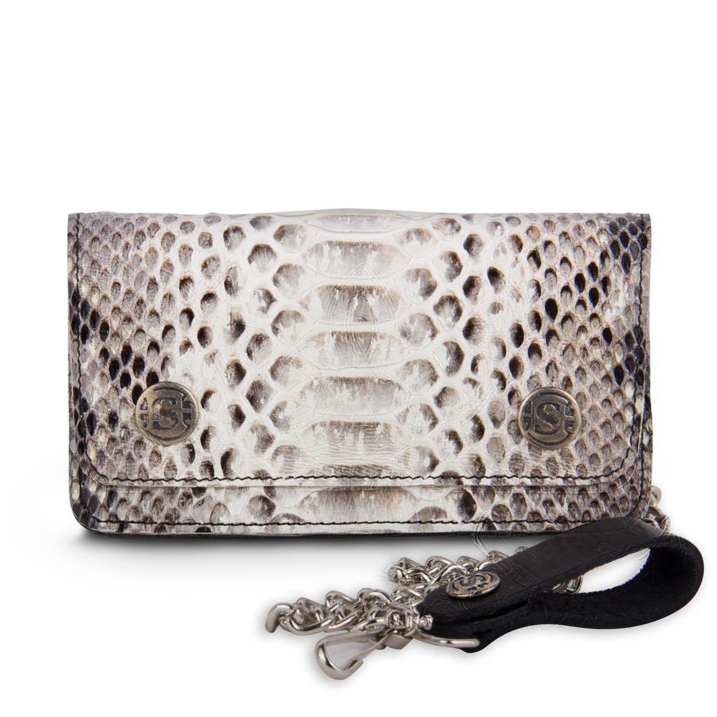sendra-boots-cartera-piton-barriga-white-black-biker-geldb-rse-mit-kette image 1