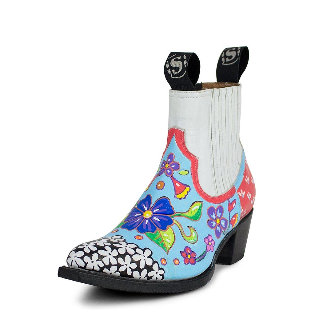 sendra-wakamole-flowers-cowboy-boots-handbemalt image 2