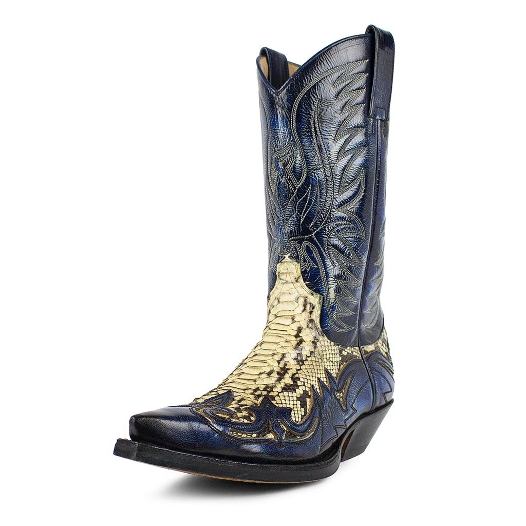 sendra-boots-3241p-cuervo-piton-denver-azul-exotic-cowboystiefel image 2
