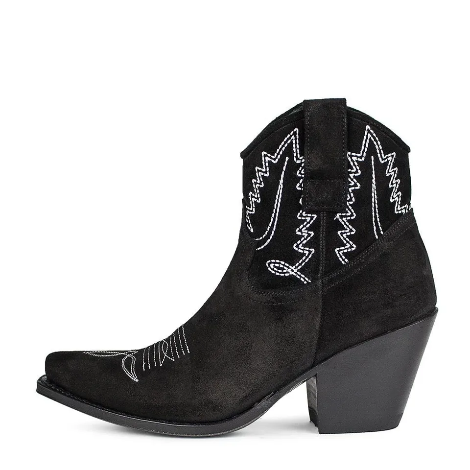 sendra-boots-16797-lula-serraje-negro-damen-cowboy-stiefelette image 1