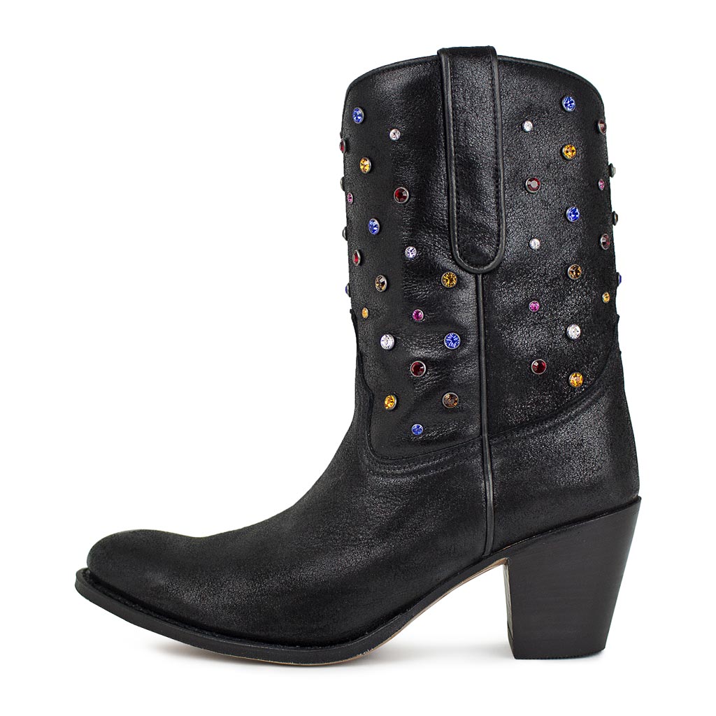 sendra-boots-8082-town-polveroso-negro-stiefel-damen-8cm image 1