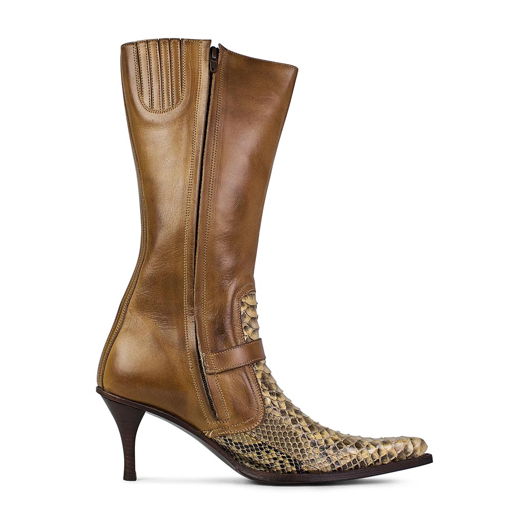 sendra-boots-s0073-6105-damen-exotic-stiefel-marron-python image 3