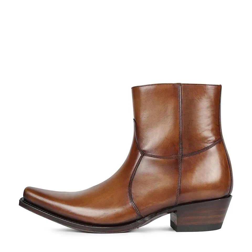 sendra-boots-5200-mi-hand-paint-crust-mid-brown-bikerboot image 1