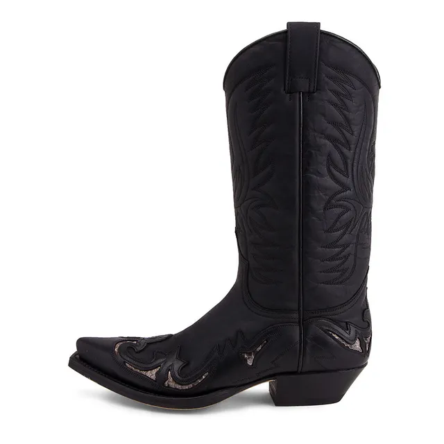 sendra-boots-3242-cuervo-pull-oil-negro-exotic-cowboystiefel image 1