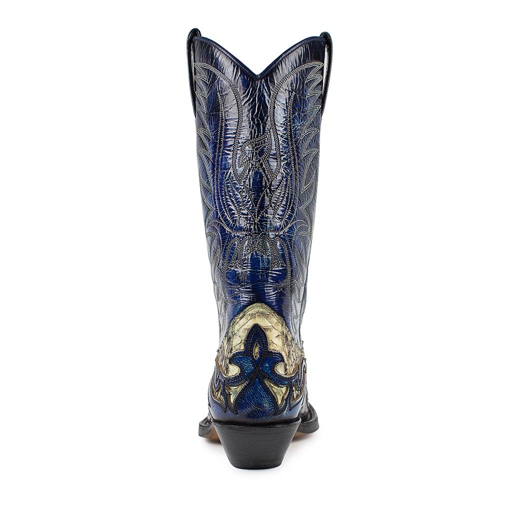 sendra-boots-3241p-cuervo-piton-denver-azul-exotic-cowboystiefel image 4