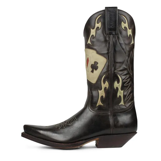sendra-boots-3848-cuervo-sprinter-chocolate-cartas-cowboystiefel image 1