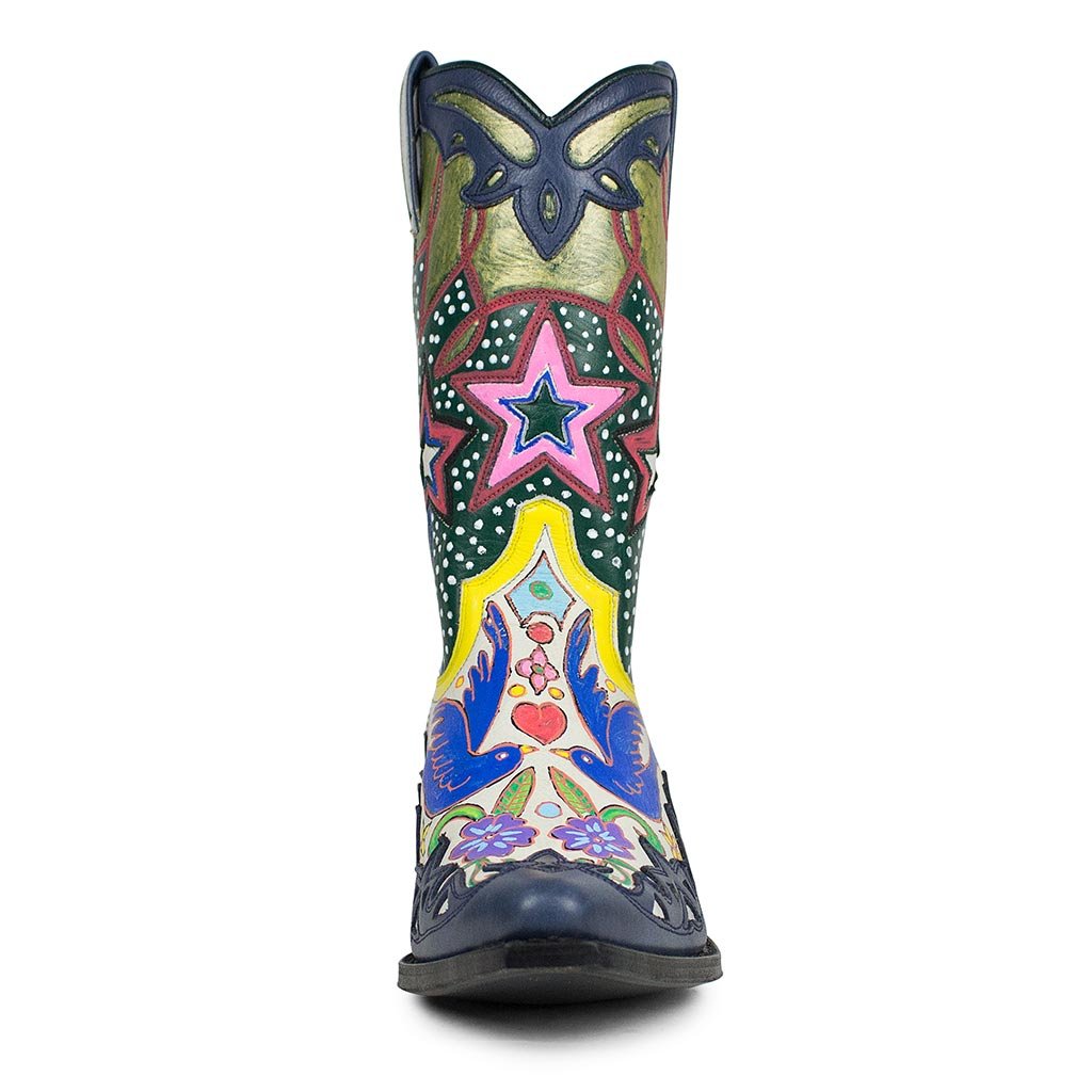 sendra-boots-wakamole-bird-handbemalte-cowboy-stiefel-vogelmotiv image 3