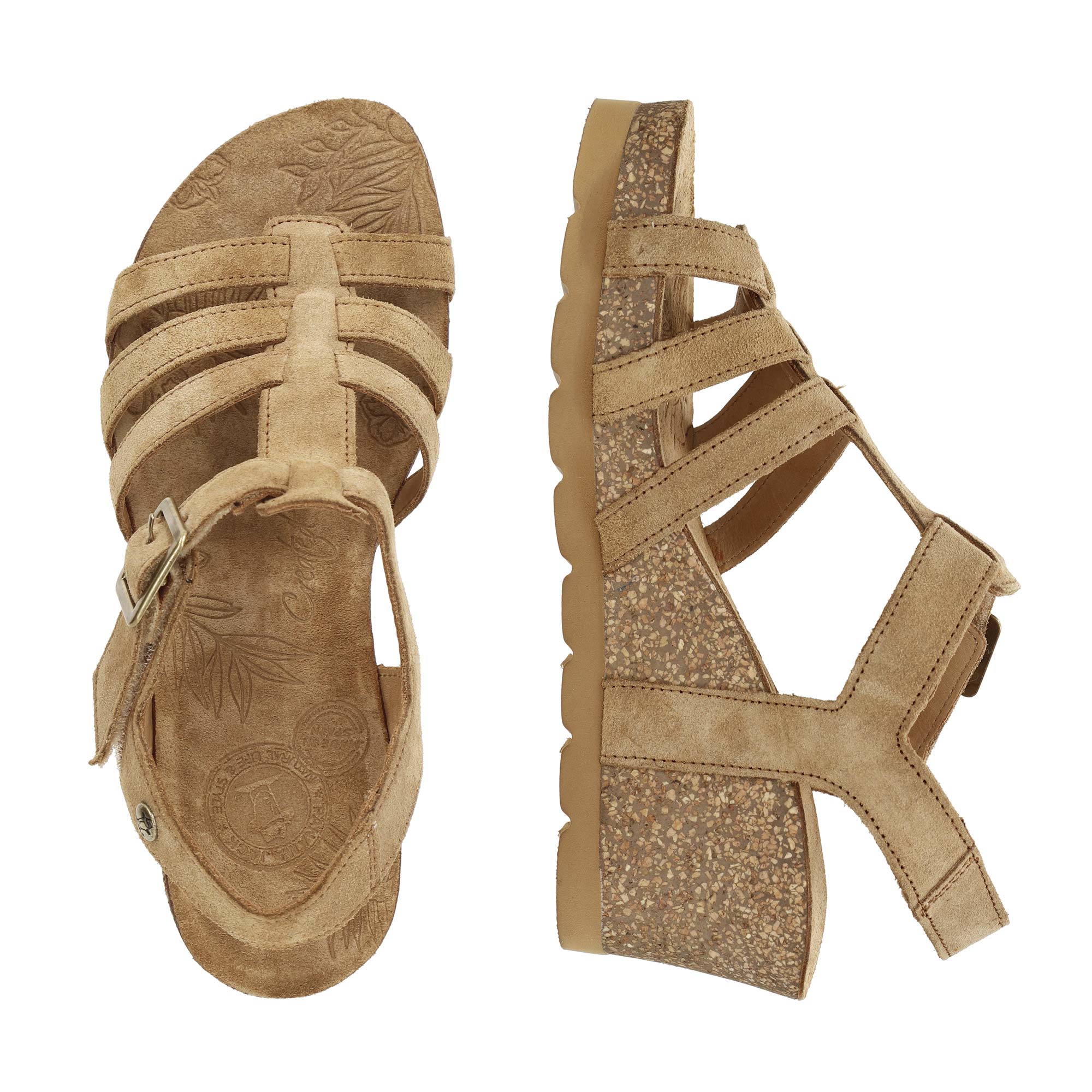 panama-jack-vero-b1-velour-cuero-keilsandalette-camel image 4